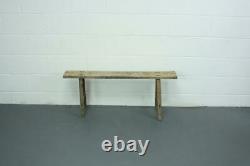 Old Rustic Antique Vintage Wooden Pig Bench Long