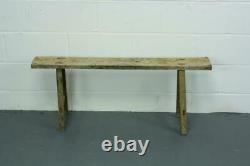 Old Rustic Antique Vintage Wooden Pig Bench Long