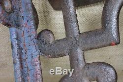 Old Saddle Rack Holder Bracket Harness Tack Hook seat cast iron vintage 1800's