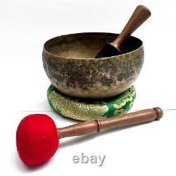 Old Seven Metals Antique Singing Bowl Buddhist Tibetan Vintage Nepal