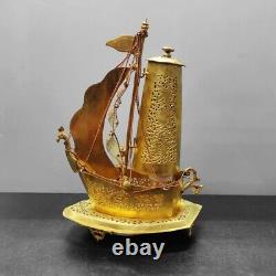 Old Unique Very Rare Vintage Brass Antique Beautiful Ship table lamp