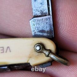 Old Vintage Antique Advertising File Lobster Pen Fob Folding Pocket Knife