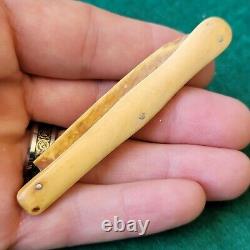 Old Vintage Antique All Bone Slipjoint Folding Pocket Knife