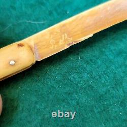 Old Vintage Antique All Bone Slipjoint Folding Pocket Knife