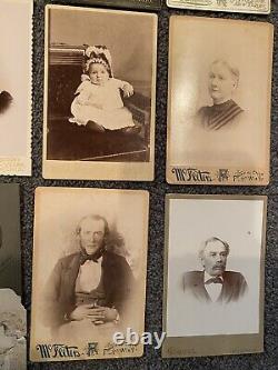 Old Vintage Antique Black and White Photos Cabinet Cards Men Women Children