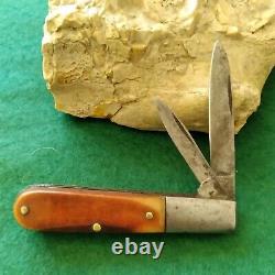 Old Vintage Antique Bower Germany Small Bone Stag Barlow Jack Pocket Knife