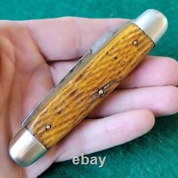 Old Vintage Antique CF Wolfertz Bone Stag Jumbo Jack Folding Pocket Knife