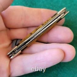 Old Vintage Antique Canton Cutlery Masonic Swell Center Picture Pocket Knife