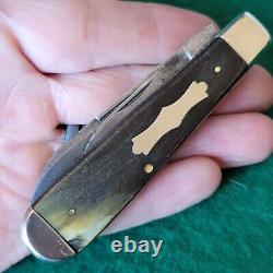 Old Vintage Antique Challenge Bridgeport Large Horn Swell End Jack Pocket Knife