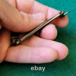 Old Vintage Antique Cross London Sterling Silver Ring Turn Pen Fob Pocket Knife