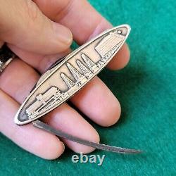 Old Vintage Antique Embossed Empire Winsted Pen Fob Folding Pocket Knife
