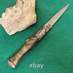 Old Vintage Antique French Italian Handmade Horn Lockback Folding Pocket Knife