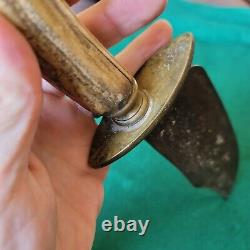 Old Vintage Antique Handmade Stag Big Clip Point Bowie Fighting Knife