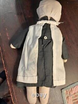 Old Vintage Antique Lancaster Pa Amish Rag Doll. Aafa