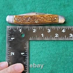 Old Vintage Antique Pal Blade Co Remington Bone Stag Stockman Pocket Knife