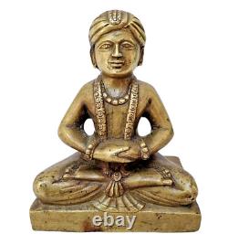 Old Vintage Antique Rare Hindu Saint / Monk / Priest Brass Fine Figure / Statue