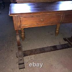 Old Vintage Antique Style Hall Console Refectory Table Solid Pine Shabby Chic