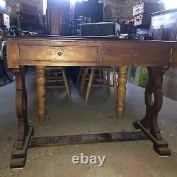 Old Vintage Antique Style Hall Console Refectory Table Solid Pine Shabby Chic