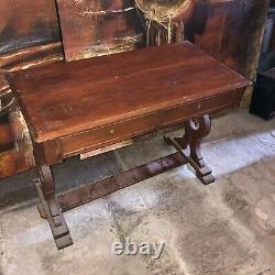 Old Vintage Antique Style Hall Console Refectory Table Solid Pine Shabby Chic