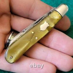 Old Vintage Antique Ulster New York Celluloid Dogleg Jack Pocket Knife