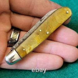 Old Vintage Antique Ulster New York Celluloid Dogleg Jack Pocket Knife