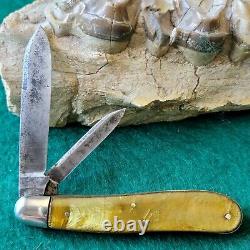 Old Vintage Antique Ulster New York Celluloid Dogleg Jack Pocket Knife