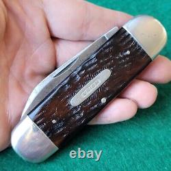 Old Vintage Antique Union Cut Co Bone Stag Sunfish Folding Pocket Knife