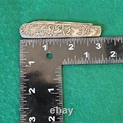 Old Vintage Antique Victorian Gold Silver Dragon Themed Fruit Pocket Knife