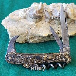 Old Vintage Antique Wester Bros Germany Embossed Bartenders Folding Pocket Knife