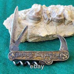 Old Vintage Antique Wester Bros Germany Embossed Bartenders Folding Pocket Knife