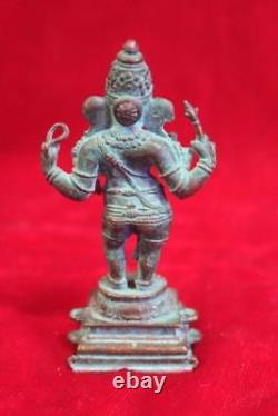 Old Vintage Brass Copper Statue Of Lord Ganesha Antique Decor Collectible Ph-79