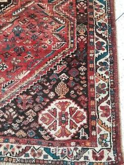 Old Vintage Carpet þersian Handmade Rug 8 x 5.2 ft