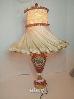 Old Vintage GORGEOUS ANTIQUE VICTORIAN GREEK REVIVAL PORCELAIN LAMP
