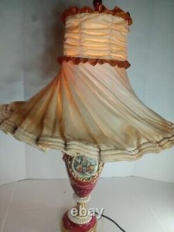 Old Vintage GORGEOUS ANTIQUE VICTORIAN GREEK REVIVAL PORCELAIN LAMP