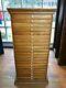 Old Vintage Oak Flat File Letterpress Jewelry Organizer Apothecary Cabinet