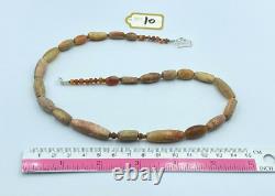 Old beads antique vintage jewelry Carnelian agate stone strand