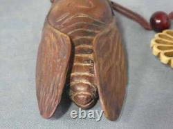 Old folk tools old cicada inro Used from Japan Rare