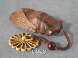 Old folk tools old cicada inro Used from Japan Rare