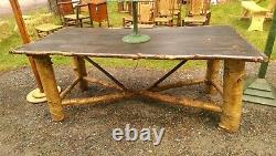 Old hickory Adirondack rustic bar stools porch camp furniture dresser table beds