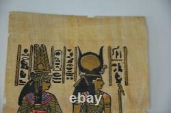 Old painting papyrus? Egyptian Beautiful antique ancient Unique Extremely rare