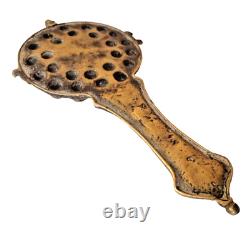 Original 1700's Old Antique Vintage Tortoise Figure 25 In 1 Brass Oil Lamp Diya