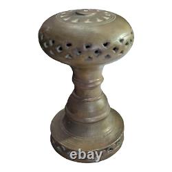 Original 1850's Old Antique Vintage Very Rare Brass Footrest / Diya, Collectible