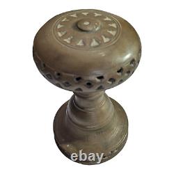 Original 1850's Old Antique Vintage Very Rare Brass Footrest / Diya, Collectible