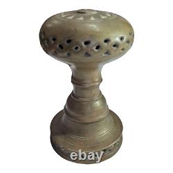 Original 1850's Old Antique Vintage Very Rare Brass Footrest / Diya, Collectible