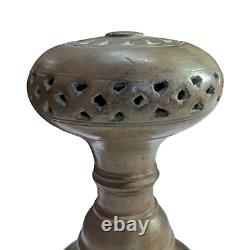 Original 1850's Old Antique Vintage Very Rare Brass Footrest / Diya, Collectible