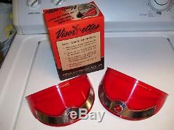 Original 1950' s Vintage nos Visor-ettes Headlight visor hoods old Rat Hot rod