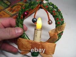 Original 1950s Vintage nos auto Window Blinking light Christmas Wreath Hot rod