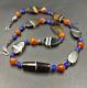 Original Genuine Antique Vintage Banded Agate Old Beads Necklace