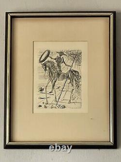 Original Salvador Dali Antique Lithograph Etching Old Vintage Modern Abstract