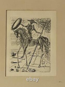 Original Salvador Dali Antique Lithograph Etching Old Vintage Modern Abstract